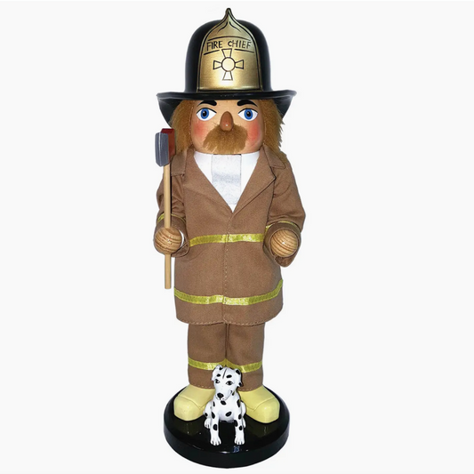 14" Fireman and Dalmatian Nutcracker