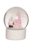 Pink Tree & Santa White Base Mini Snow Globe