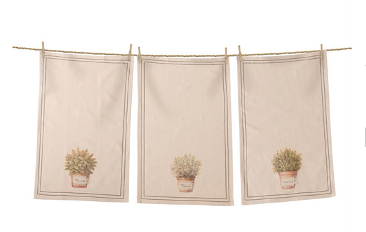 Herbs Tea Towel, S/3