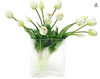 Real Touch Mini Tulip Bundle - White - 13"