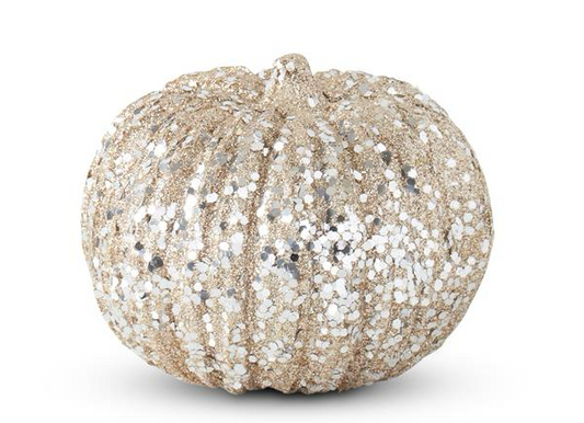 Champagne Glitter Pumpkin - 4"