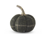 Green/Tan Plaid Fabric Pumpkin - 2 Sizes