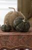 Green/Tan Plaid Fabric Pumpkin - 2 Sizes