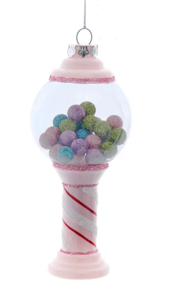 Glass Candy Machine Ornament - 5.5"