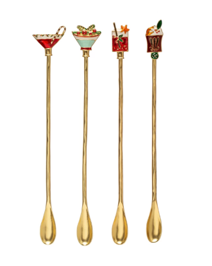 Zinc Alloy Holiday Cocktail Spoon