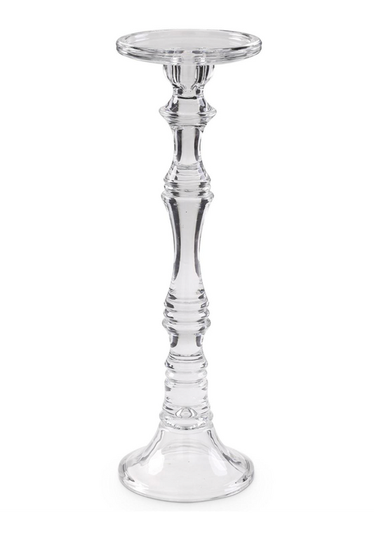 16.5" Slender Glass Pillar/Taper Candle Holder