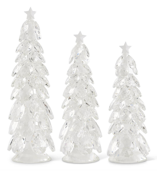 Crystal Tear Drop Christmas Trees w/ Star