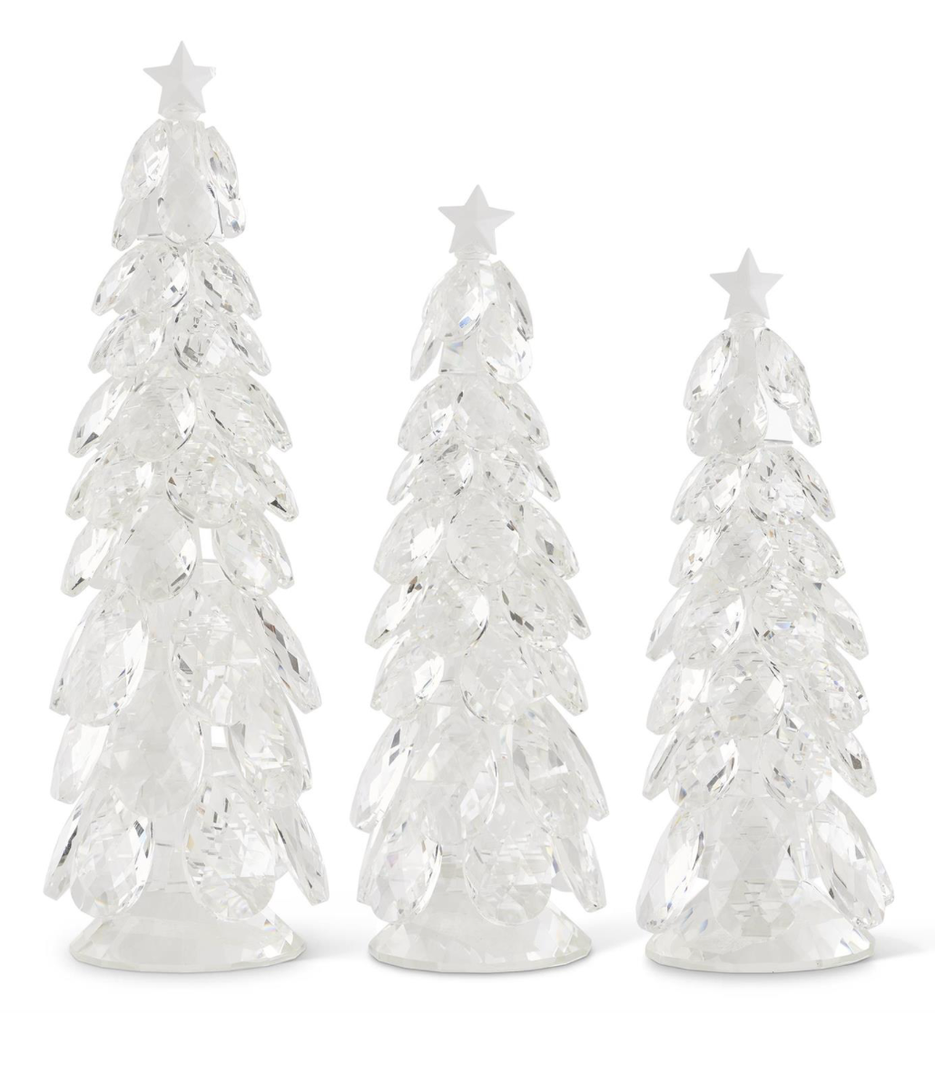 Crystal Tear Drop Christmas Trees w/ Star