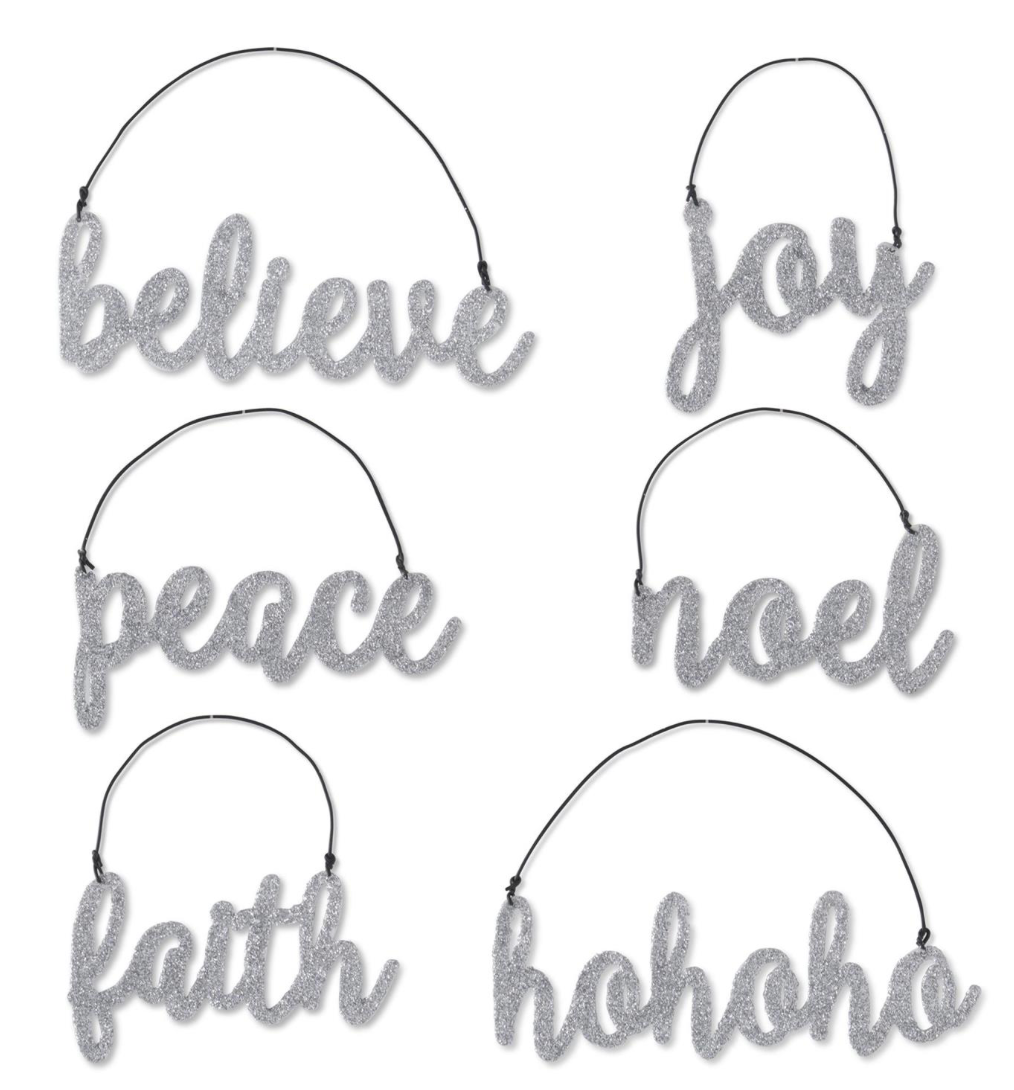 Glittered Holiday Message Ornament