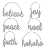 Glittered Holiday Message Ornament