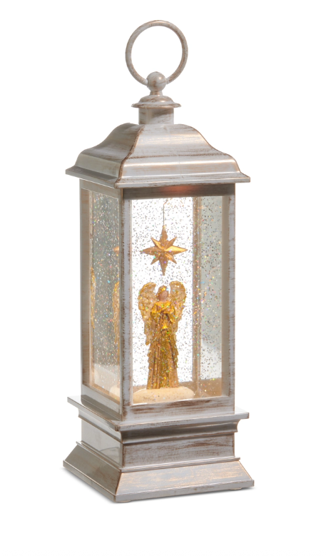 11.5" Golden Angel Animated Lighted Water Lantern