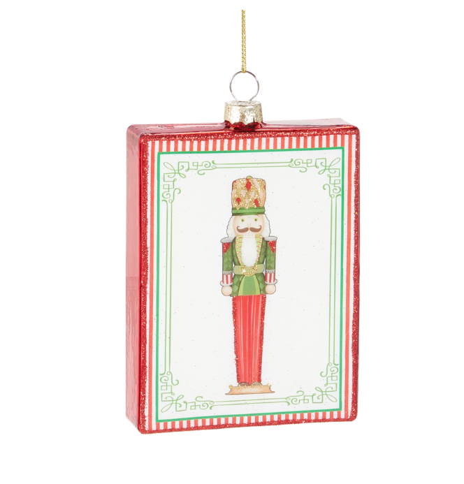 Glass Nutcracker Ornament
