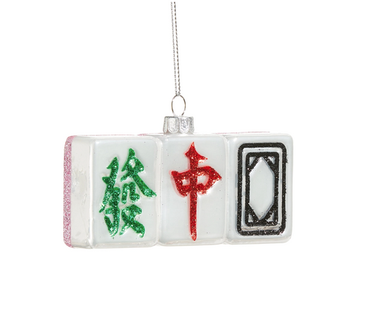 4" Mahjong Glass Ornament
