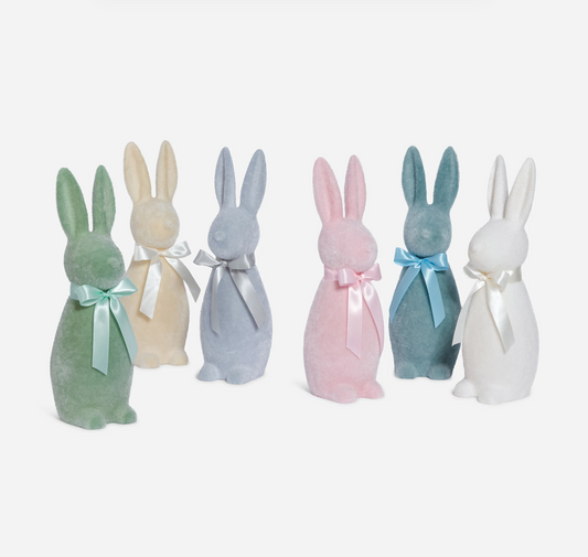 Pastel 16" Flocked Bunny