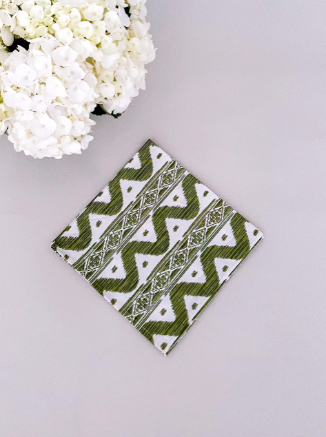 Wavy Green Napkin, Set of 4