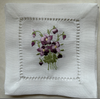 Embroidered Cocktail Napkins - Floral - S/4