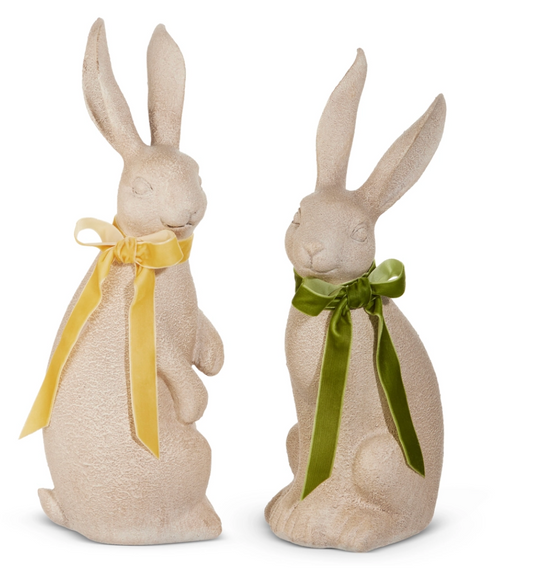Stone Bunny w/ Bow