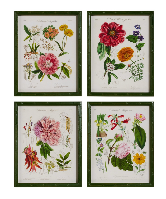 16" Floral Framed Wall Art