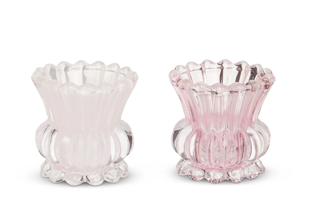 3.5" Ruffle Glass Votive Holder