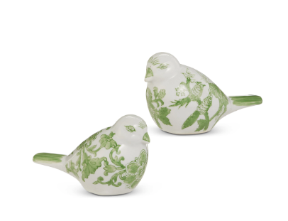 7.25" Green and White Bird
