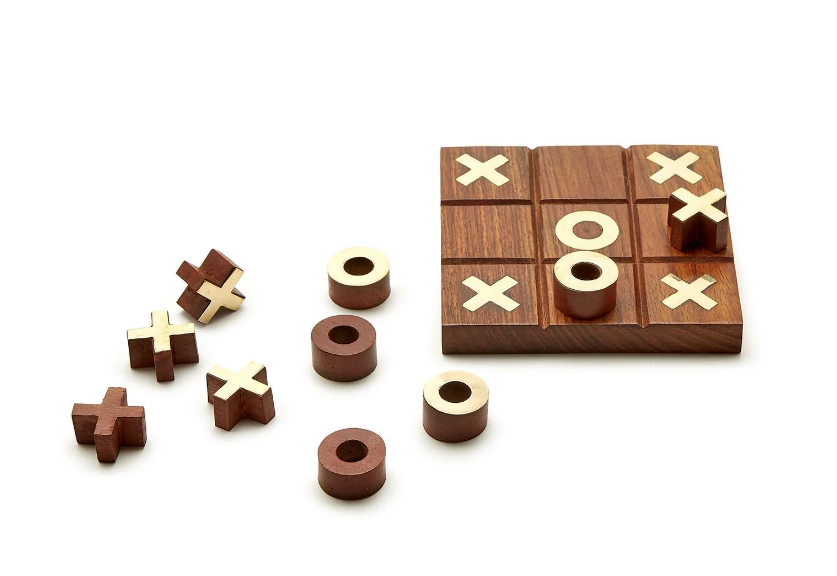 2-In-1 Game Set-Tic Tac Toe/Marble Solitaire