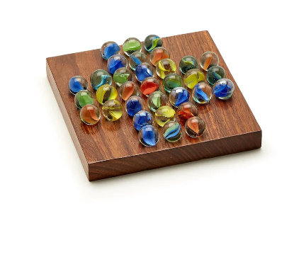 2-In-1 Game Set-Tic Tac Toe/Marble Solitaire