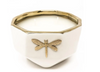 Dragonfly Capri Candle -Sea Salt+Orchid- Lg. Gold