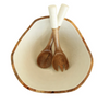 Pearlized Hand Painted Bowl/Server Set