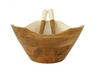 Pearlized Hand Painted Bowl/Server Set