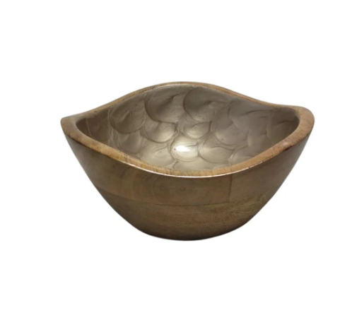 Pearlized Hand Painted Bowl/Server Set
