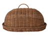 Decorative Hand-Woven Rattan Tray & Cloche/Cover
