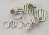 Hand-Painted Stoneware Plates w/Striped Pattern