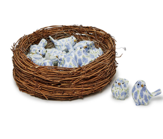 Hydrangea Print Mini Bird