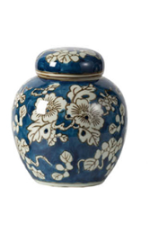 Blue and White Jars w/ Lids