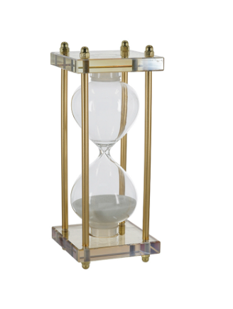15-Minute Small Hourglass W/Rose Gold Handle