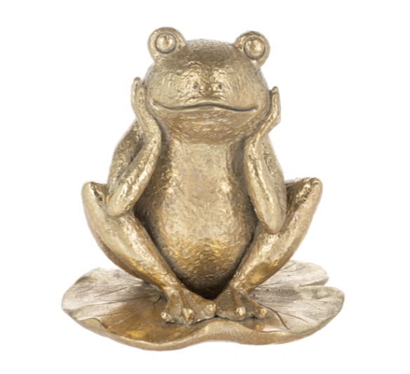 Golden Frog Figurine