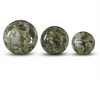 Green & White Globe Lamps