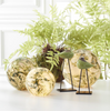 Green & White Globe Lamps