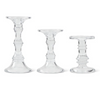 Short Glass Candleholder Set
