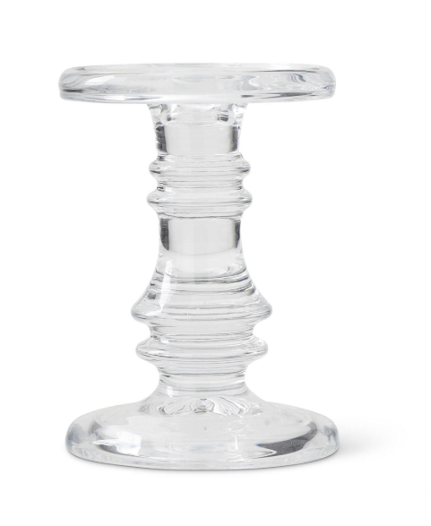 Short Glass Candleholder Set