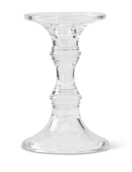 Short Glass Candleholder Set