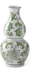 Green & White Chinoiserie Bud Vase