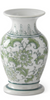 Green & White Chinoiserie Bud Vase