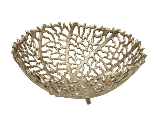 Coral Bowl - Gold Metal