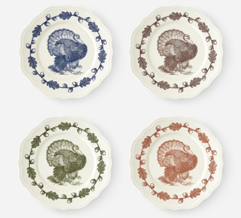 Turkey Scalloped Plate - Set of 4