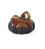 Green & Amber Glass Pumpkin