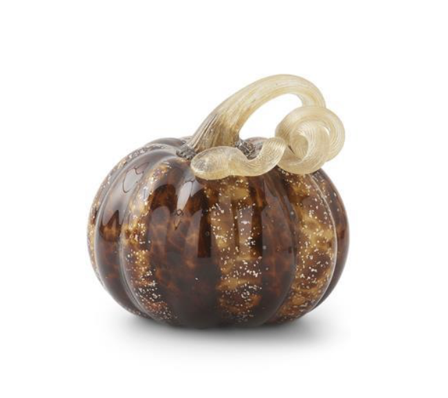 Glass Tortoise Brown Pumpkin