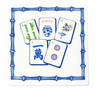 Linen Feel Cocktail Napkins- Preppy Mahjong