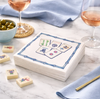 Linen Feel Cocktail Napkins- Preppy Mahjong