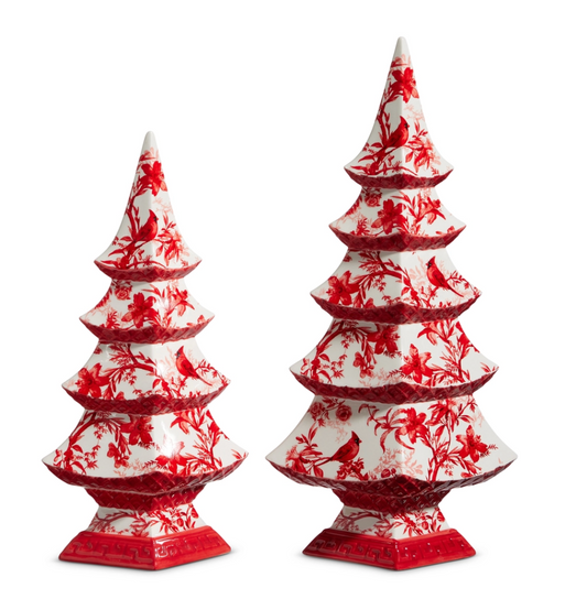 Bright Red Chinoiserie Tree